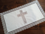 Small altar cloth - Religious lace table cloth-Gift for prayer Small altar cloth - Religious lace table cloth-Gift for prayer